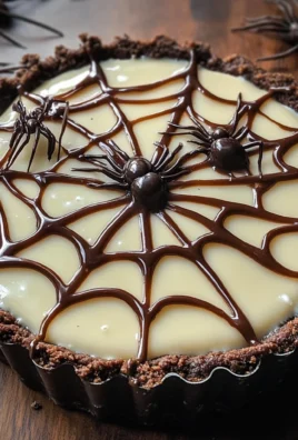 Halloween Chocolate Spiderweb Tart