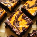 Halloween Cream Cheese Swirl Brownies