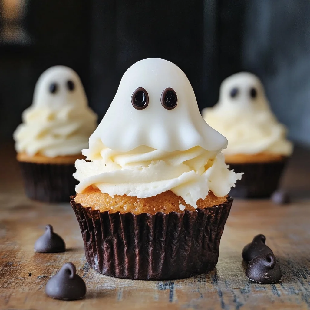 Halloween Cupcakes: Ghost Cupcakes