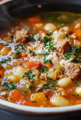 Italian Vegetable Soup with Spicy Sausage
