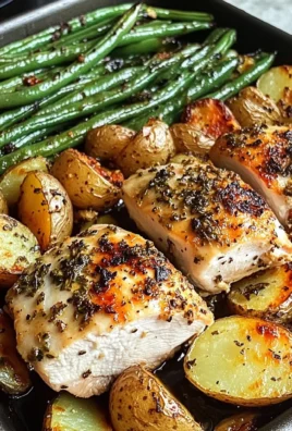 One-Pan Garlic Herb Chicken with Crispy Potatoes & Green Beans