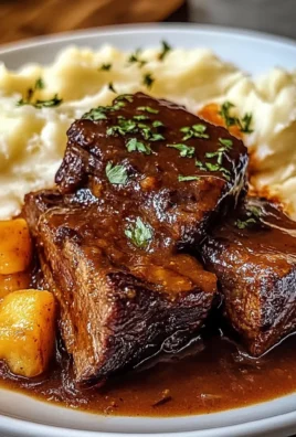 Red Wine Braised Beef Short Ribs with Buttery Mashed Potatoes