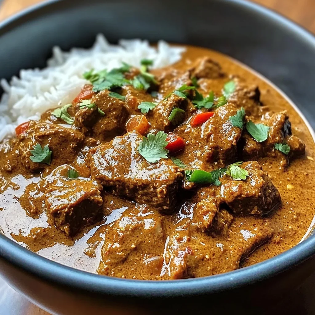 Slow-Cooked Beef Curry in Spiced Coconut Gravy