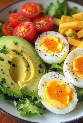 Soft-Boiled Eggs with Avocado, Cheddar & Fresh Veggies