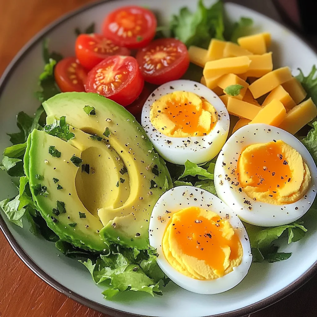 Soft-Boiled Eggs with Avocado, Cheddar & Fresh Veggies