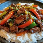 Beef & Pepper Stir-Fry with Rice