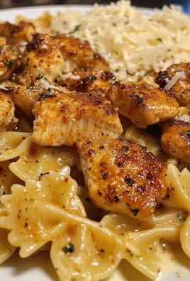 Cajun Chicken Bowtie Alfredo in Velveeta Garlic Sauce