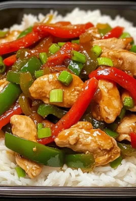 Chicken and Bell Pepper Stir-Fry with Rice