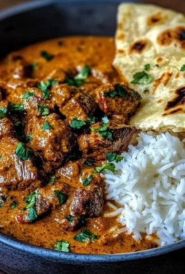 Coconut-Curry Braised Beef with Jasmine Rice & Garlic Naan
