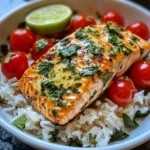 Coconut Lime Salmon with Jasmine Rice
