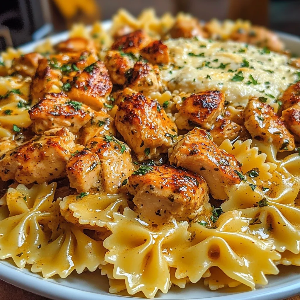 Creamy Cajun Chicken Bowtie Pasta