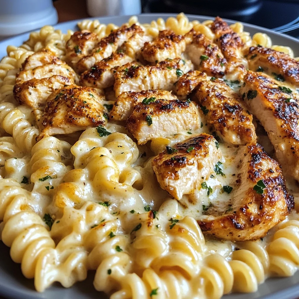 Creamy Cajun Chicken Rotini with Velveeta Parmesan Sauce