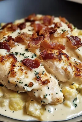 Creamy Cauliflower Alfredo with Chicken and Bacon
