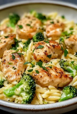 Creamy Chicken and Broccoli Orzo Bowl