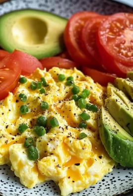 Creamy Scrambled Eggs with Tomato & Avocado