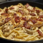 Creamy Skillet Chicken Carbonara with Bacon