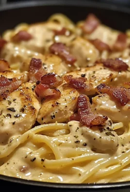 Creamy Skillet Chicken Carbonara with Bacon