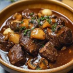 French Beef Stew with Mushrooms