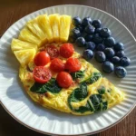 Garden Veggie Omelet with Fresh Fruit