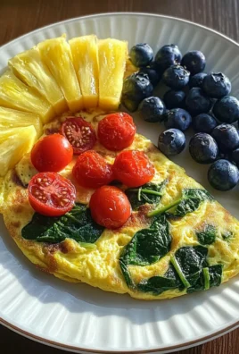 Garden Veggie Omelet with Fresh Fruit