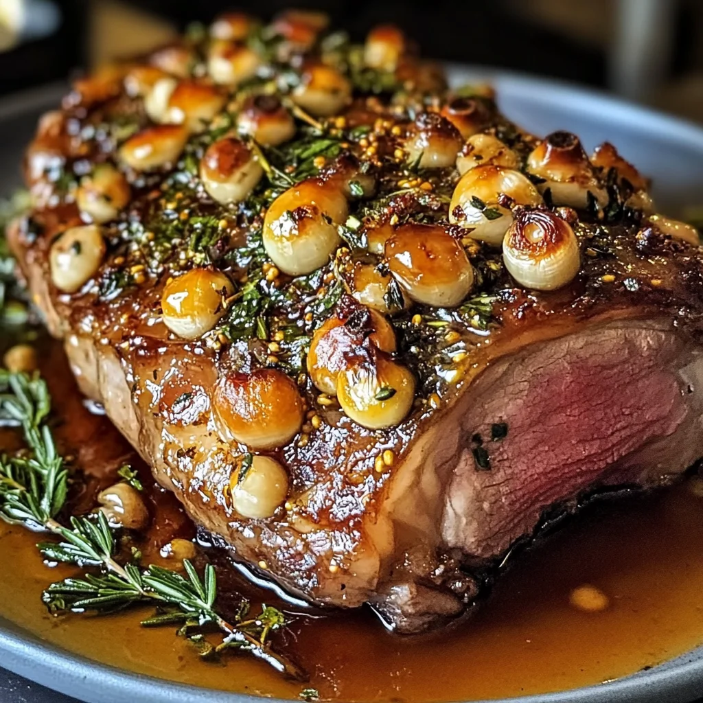 Garlic Honey Mustard Confit Lamb Shoulder Recipe