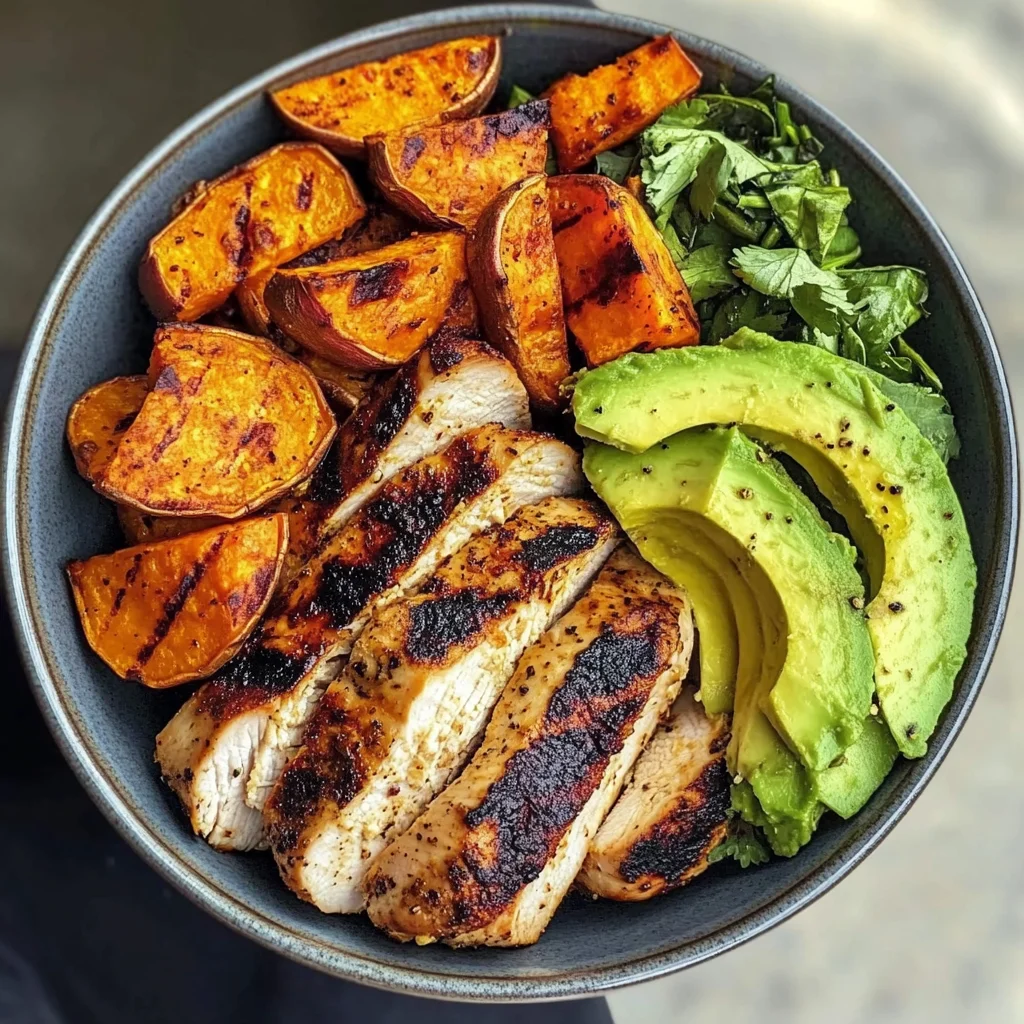 Grilled Chicken Veggie Bowl with Avocado