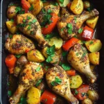 Herb Roasted Chicken Drumsticks with Veggies