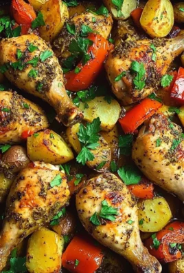 Herb Roasted Chicken Drumsticks with Veggies