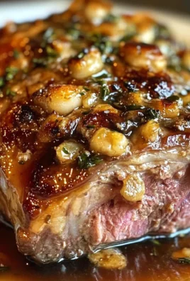 Roasted Lamb Leg with Honey-Dijon Glaze