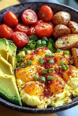 Savory Breakfast Bowl with Scrambled Eggs, Avocado & Baby Potatoes
