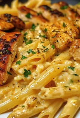Seared Garlic Chicken Penne in Mozzarella Cajun Sauce