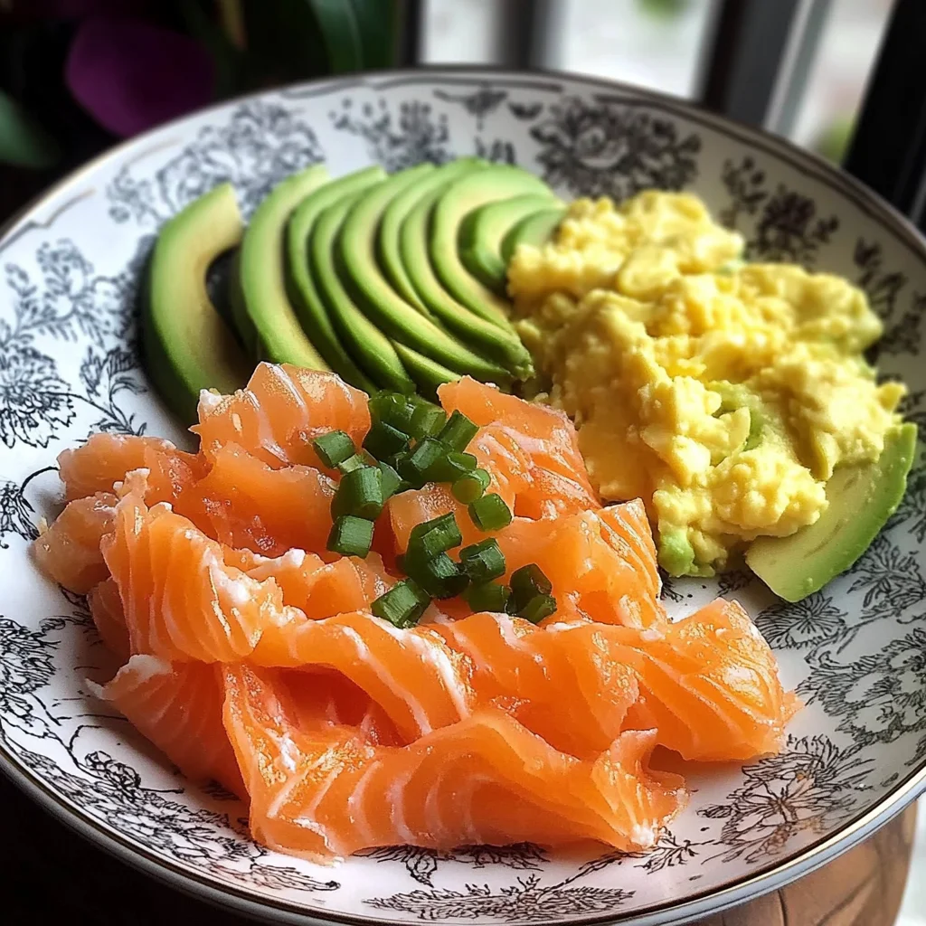 Smoked Salmon & Scrambled Egg Power Plate with Avocado
