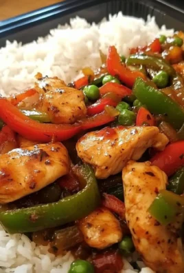 Spicy Chicken Stir-Fry with Peppers & Rice