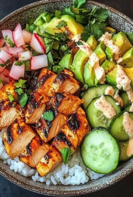 Spicy Grilled Chicken Bowl with Avocado & Cucumber Crunch