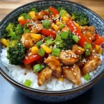 Sticky Teriyaki Chicken Stir-Fry Bowl