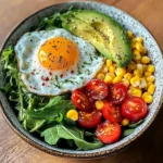 Sunny Avocado Breakfast Bowl with Corn & Cherry Tomatoes