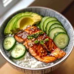 Teriyaki Salmon Bowl with Avocado & Cucumber