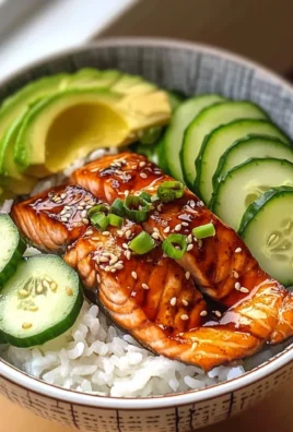 Teriyaki Salmon Bowl with Avocado & Cucumber