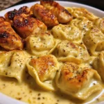 Velvety Cajun Chicken Tortellini with Three-Cheese Sauce