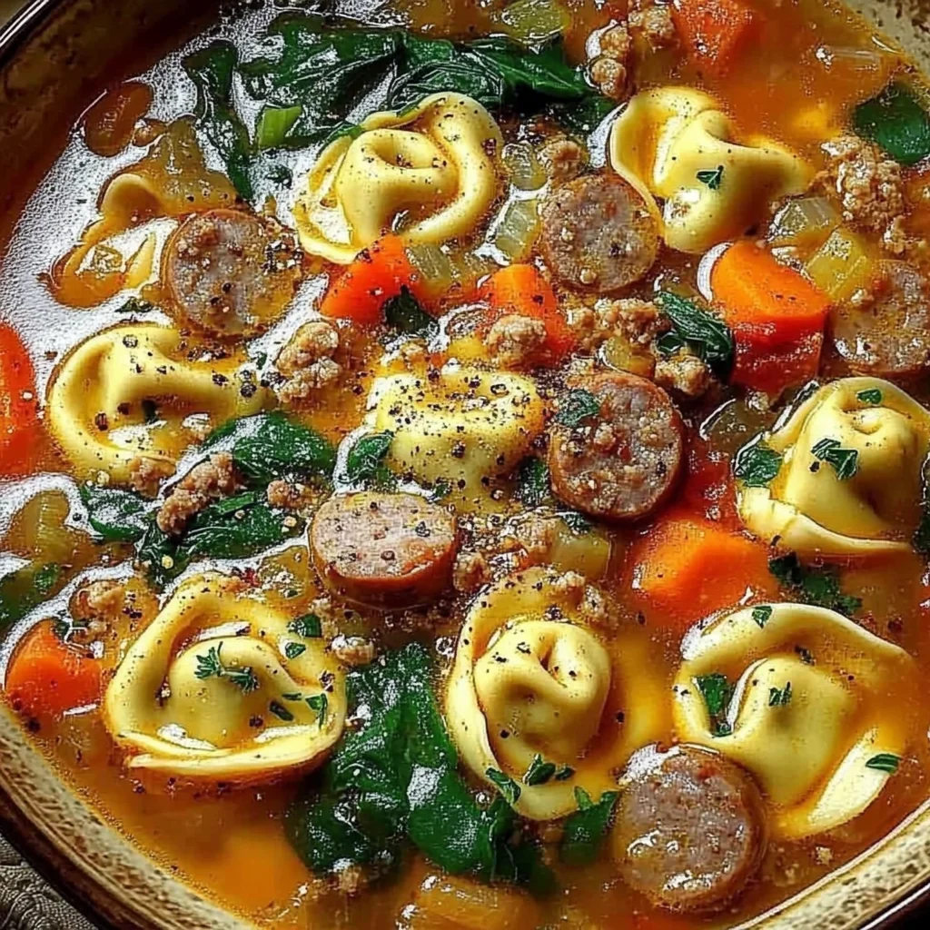 Autumn Tortellini Soup With Sausage