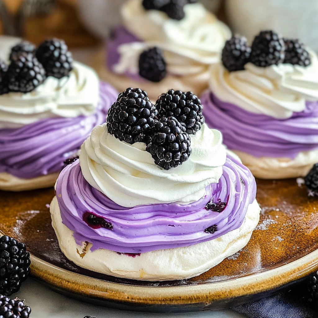 Blackberry Pavlovas