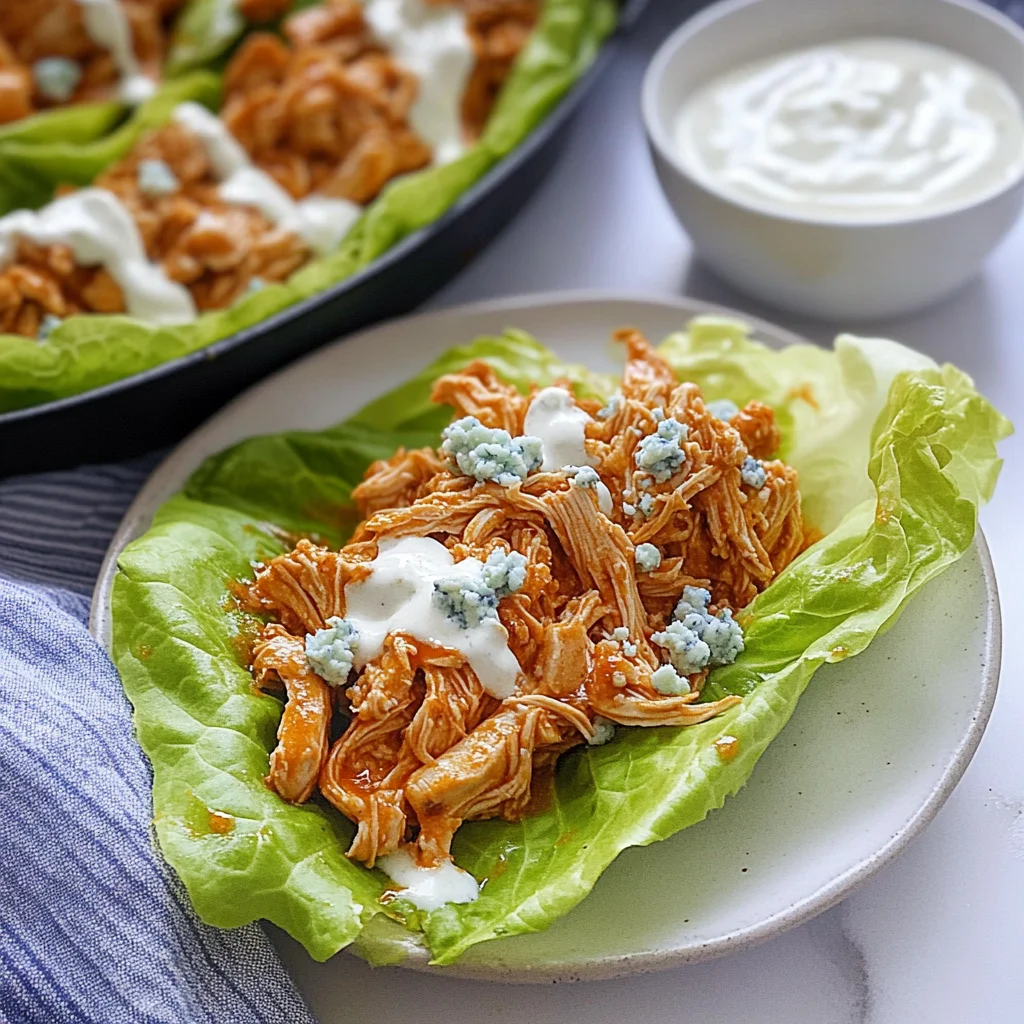Buffalo Chicken Lettuce Wraps
