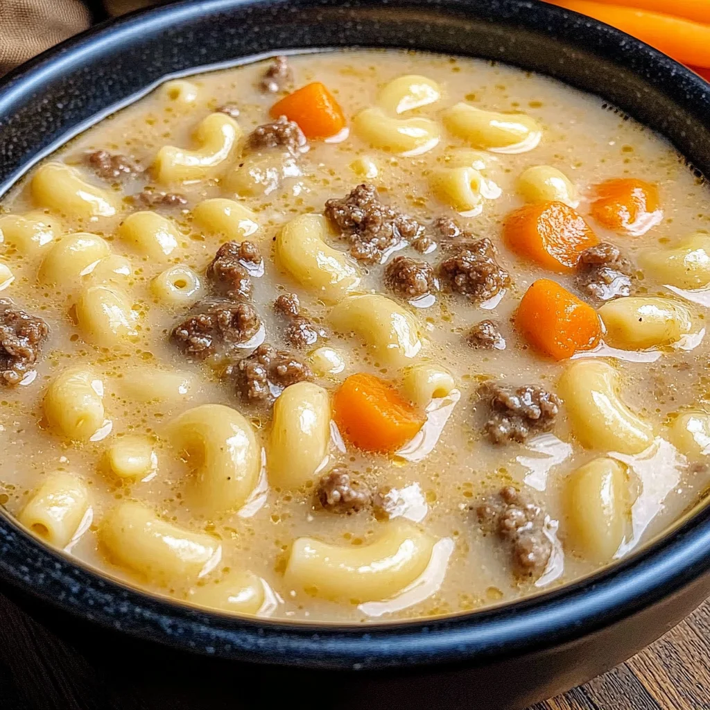 Cheeseburger Macaroni Soup: Creamy Comfort in Every Bowl