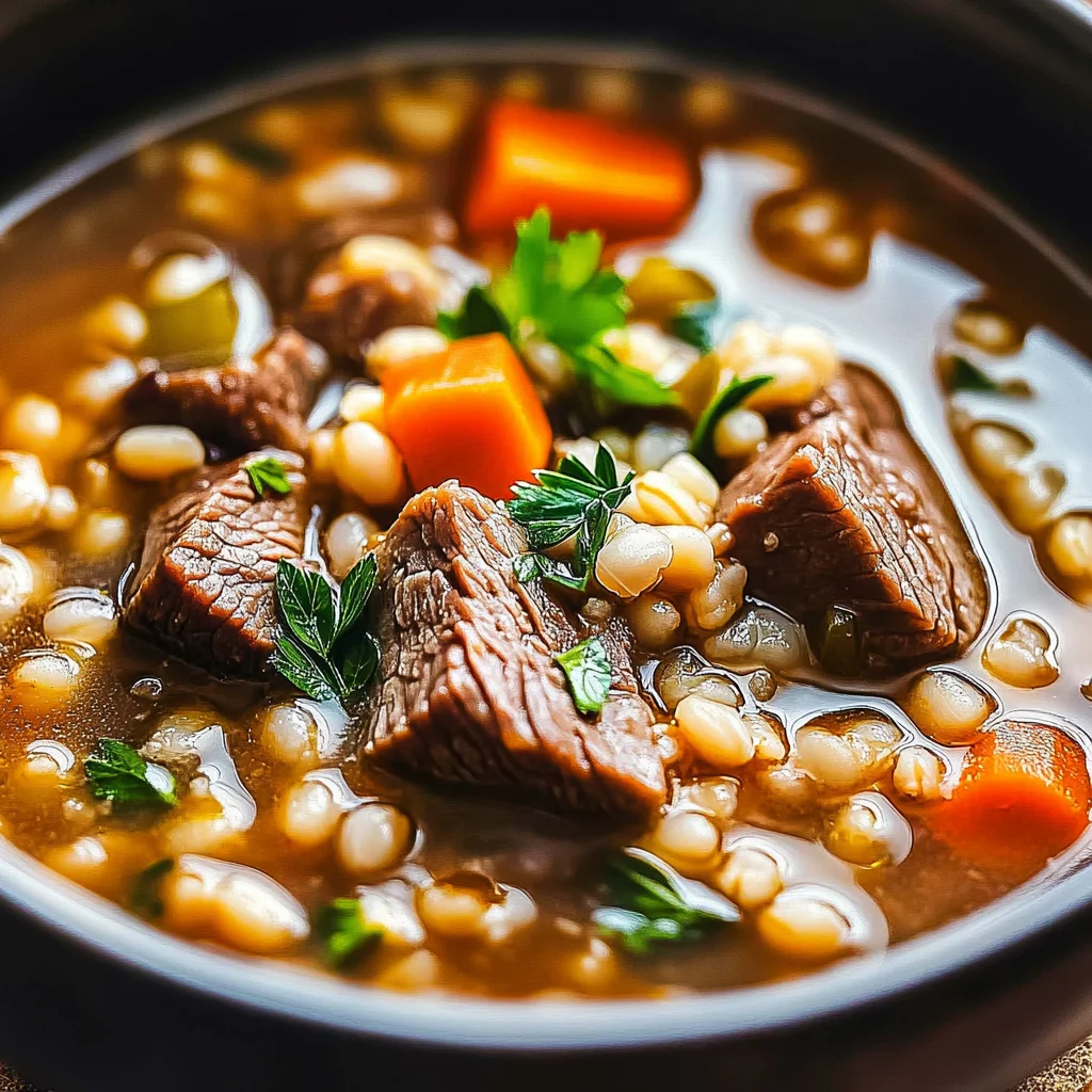 Cozy Beef and Barley Soup