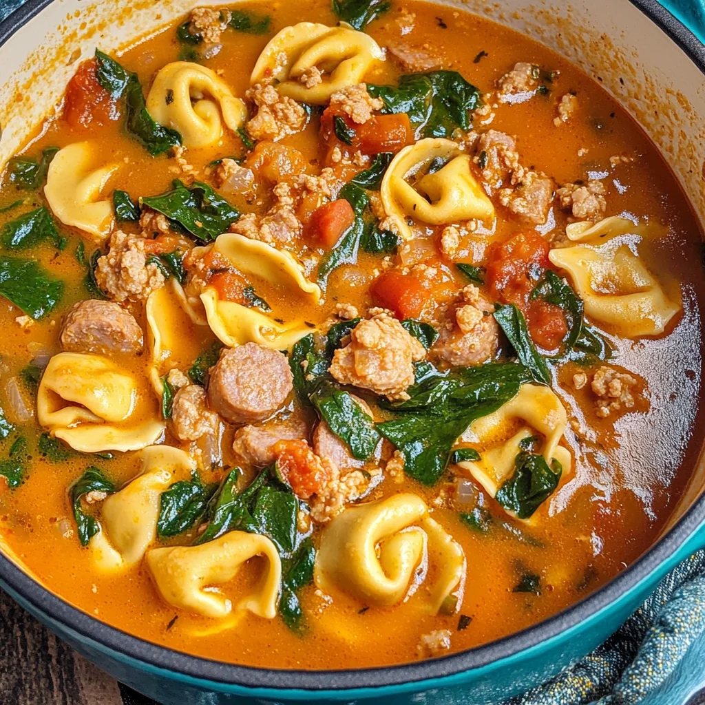 Creamy Tuscan Tortellini Soup