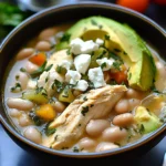Crockpot Mediterranean White Chicken Chili