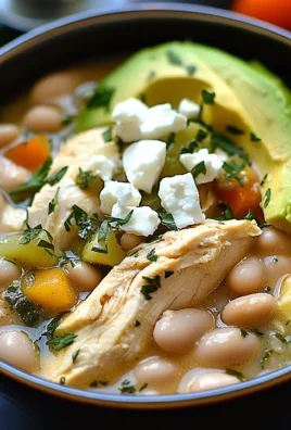 Crockpot Mediterranean White Chicken Chili