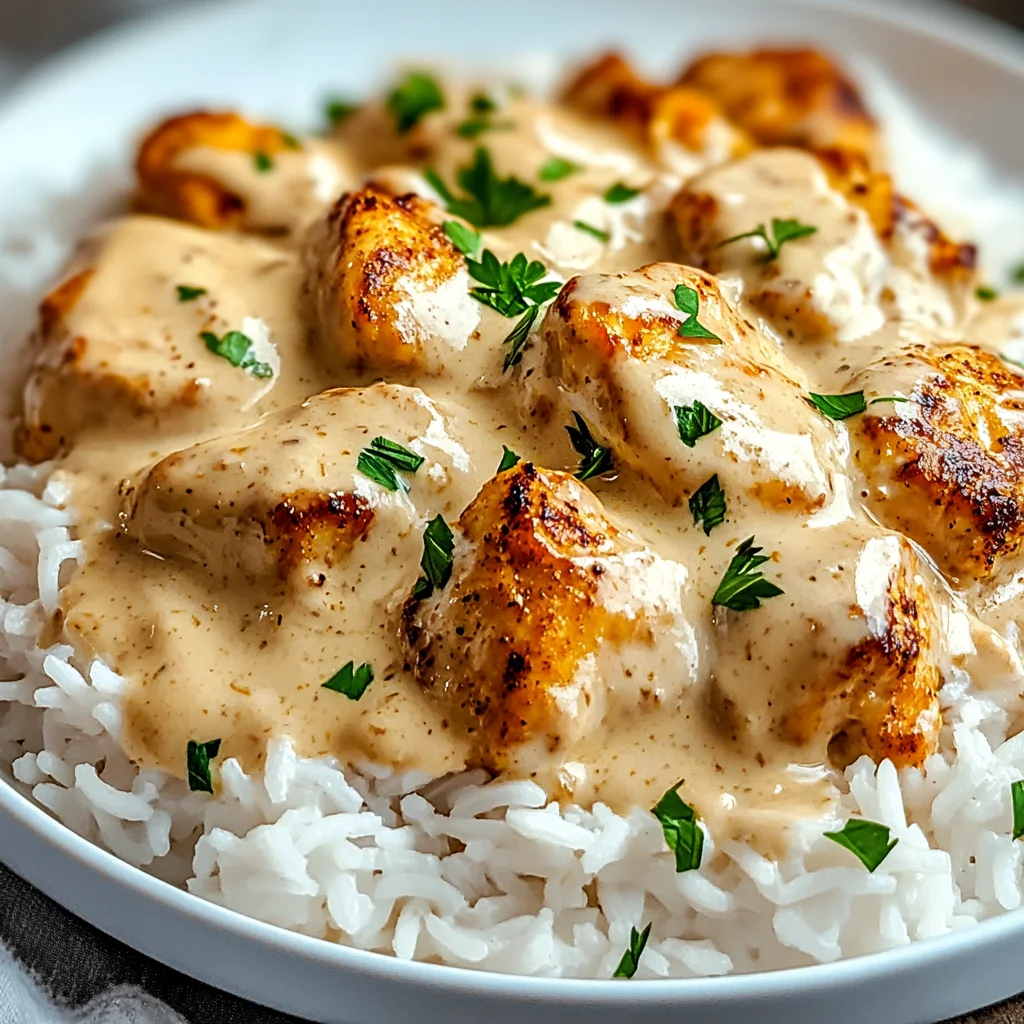 How to Make Creamy Smothered Chicken and Rice – Easy Dinner Idea