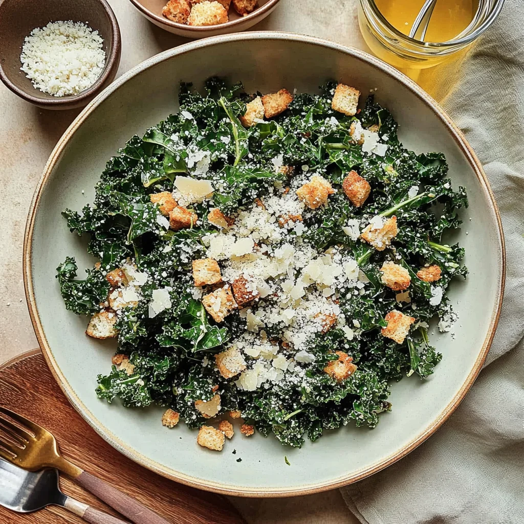 Lemony Parmesan Kale Salad