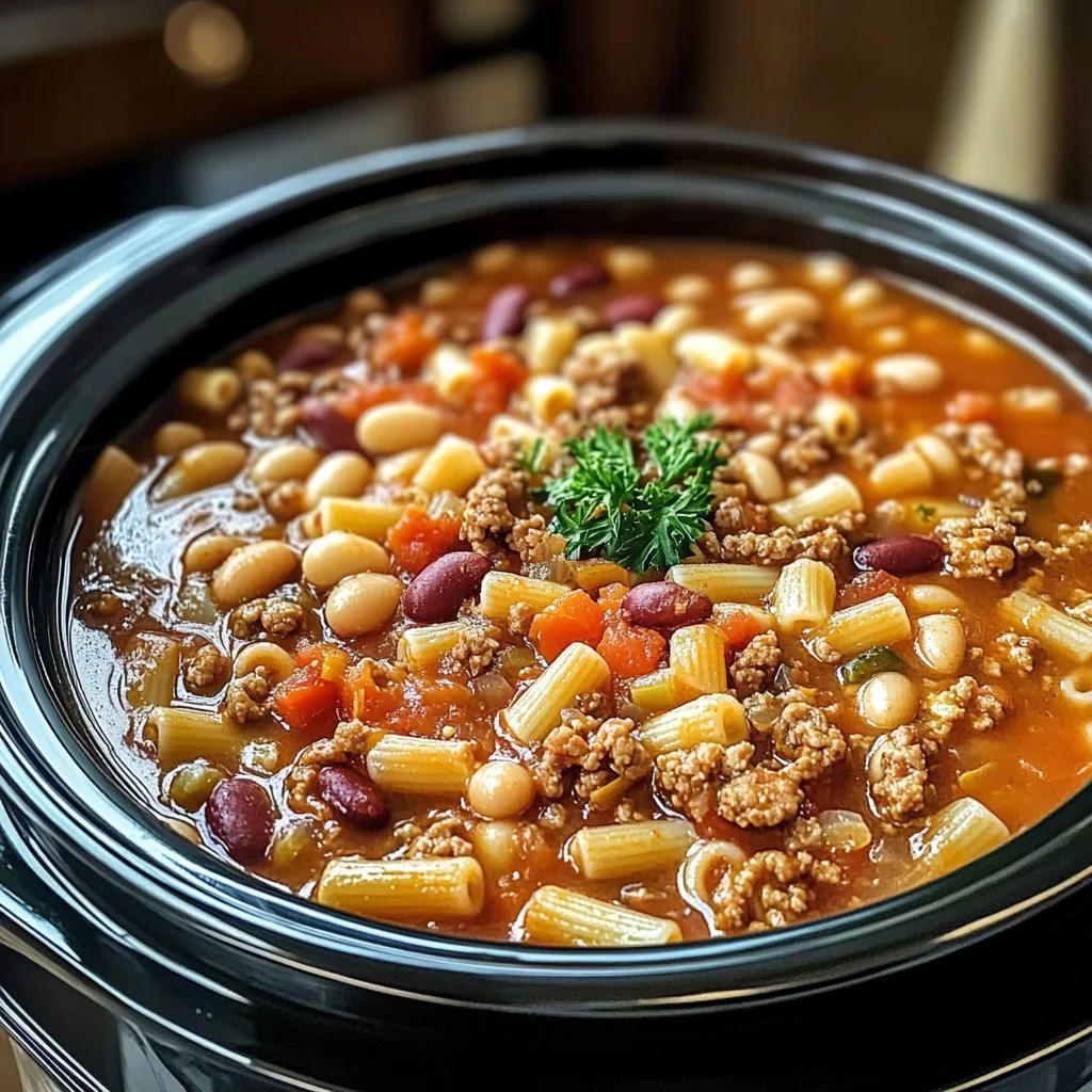 Olive Garden Slow Cooker Pasta Fagioli: Comfort in Every Spoonful